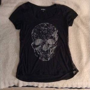 Express black skull shirt
